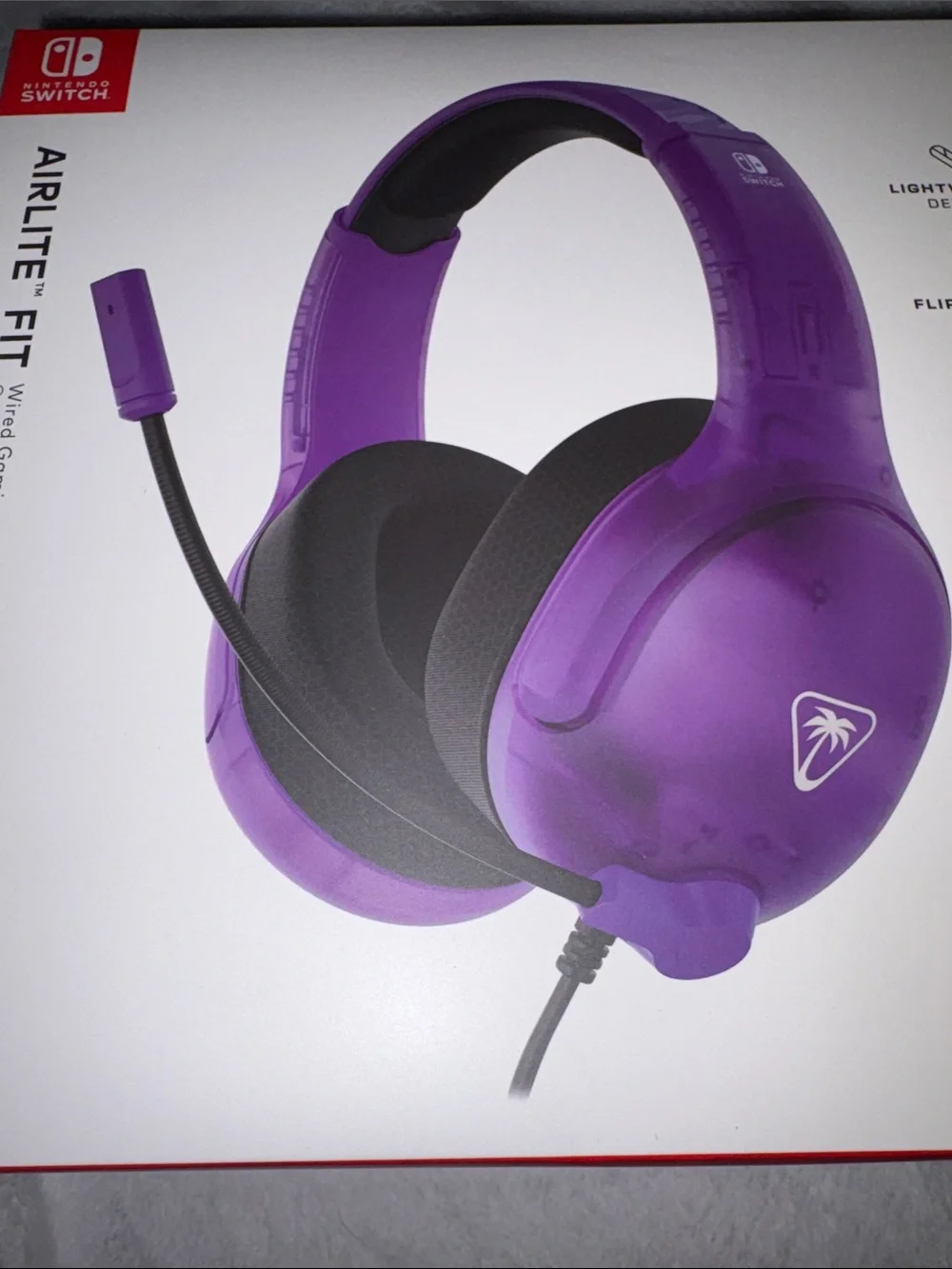 Nintendo Turtle Beach AirLite Fit Wired Gaming Headset - Purple